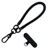 Braided Polyester Wrist Strap - incl. Insert Plate - 30cm - Black / White