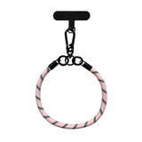Braided Polyester Wrist Strap - incl. Insert Plate - 30cm - Pink / Black