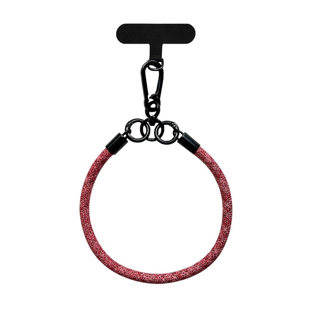 Braided Polyester Wrist Strap - incl. Insert Plate - 30cm - Red