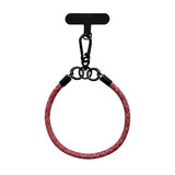 Braided Polyester Wrist Strap - incl. Insert Plate - 30cm - Red
