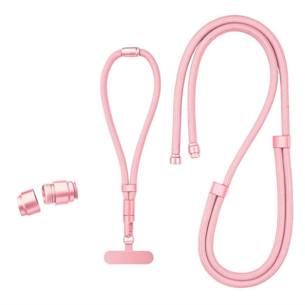 3-in-1 Nylon Phone Strap - 150cm / 50cm - Pink
