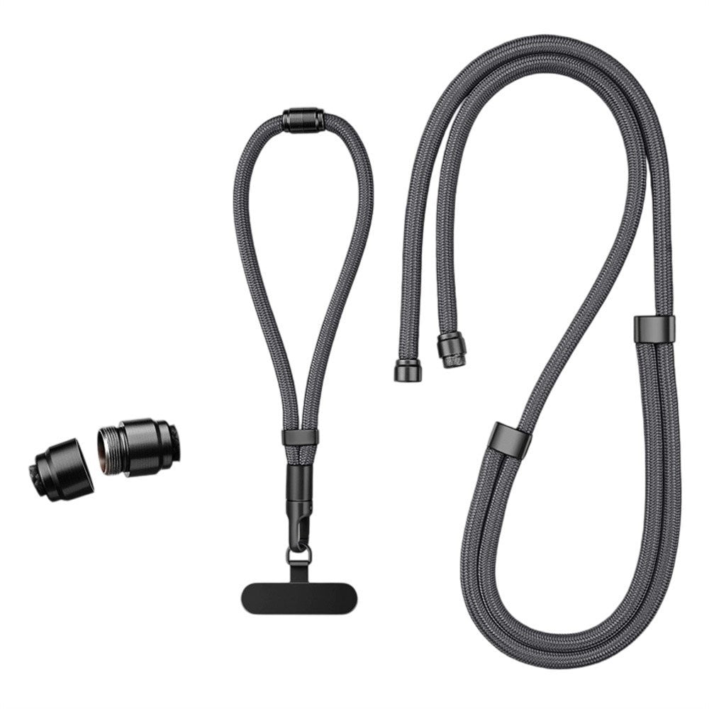 3-in-1 Nylon Phone Strap - 150cm / 50cm - Grey