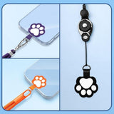 Cat Paw Insert Plate for Phone Strap - Black