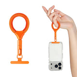 Polyester Phone Finger Strap - 10cm - Orange