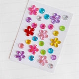 Self-Adhesive 3D Stickers - Multicolored - Round & Flowers