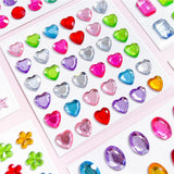 Multicolor Self-Adhesive Crystal 3D Stickers - 36 pcs - Square