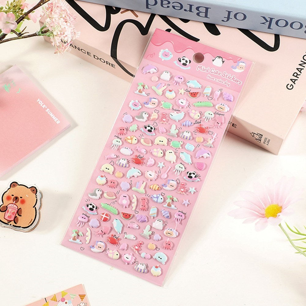 Mini 3D Bubble Foam Stickers - Mixed Sea Animals