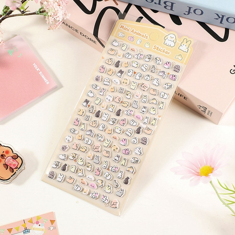 Mini 3D Bubble Foam Stickers - Small Bunnies