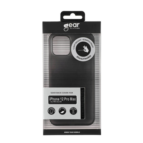 iPhone 12 Pro Max GEAR Semi Transparent Flexible Plastic Case - Black