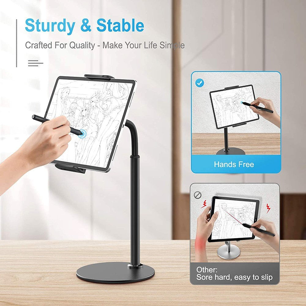 Phone / Tablet Table Holder With 360 ° Rotation - Black