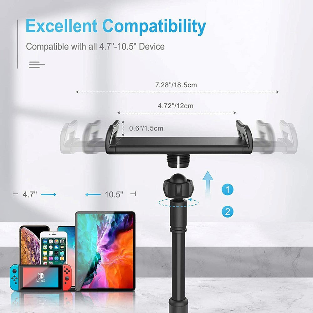 Phone / Tablet Table Holder With 360 ° Rotation - Black