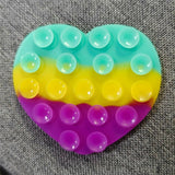 Heart-Shaped Silicone Suction Cup Phone Holder - Multi