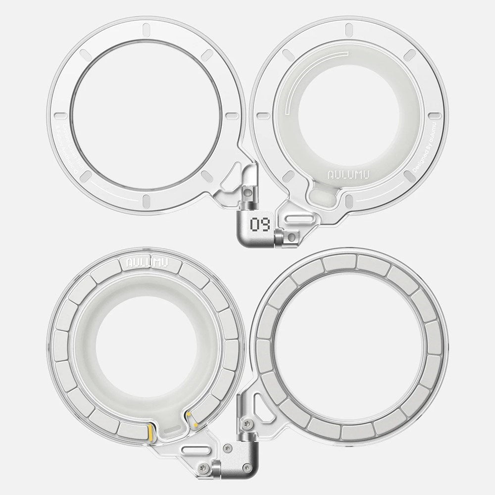 AULUMU Magnetic 360° Rotating Mobile Holder with Z-Axis - MagSafe Compatible - White