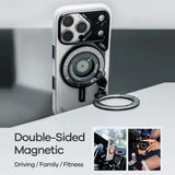 AULUMU Magnetic 360° Rotating Mobile Holder with Z-Axis - MagSafe Compatible - White
