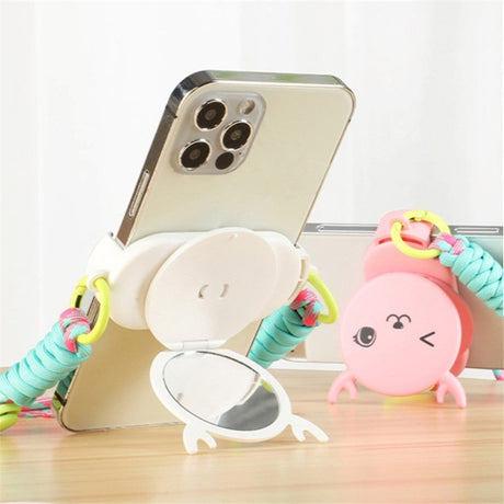 Strap for Smartphone with Make-up Mirror - Pink