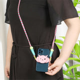 Strap for Smartphone with Make-up Mirror - Pink