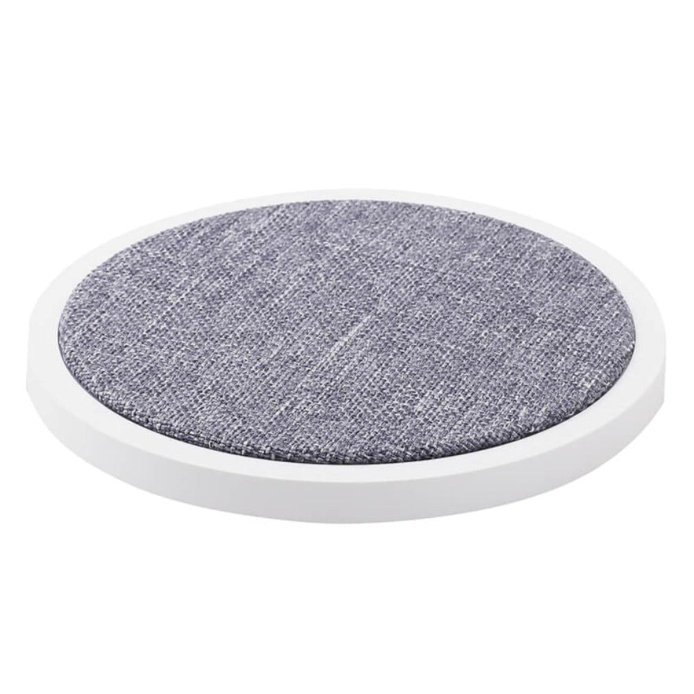 GEAR 15W Wireless Charger with Textile - White / Grey