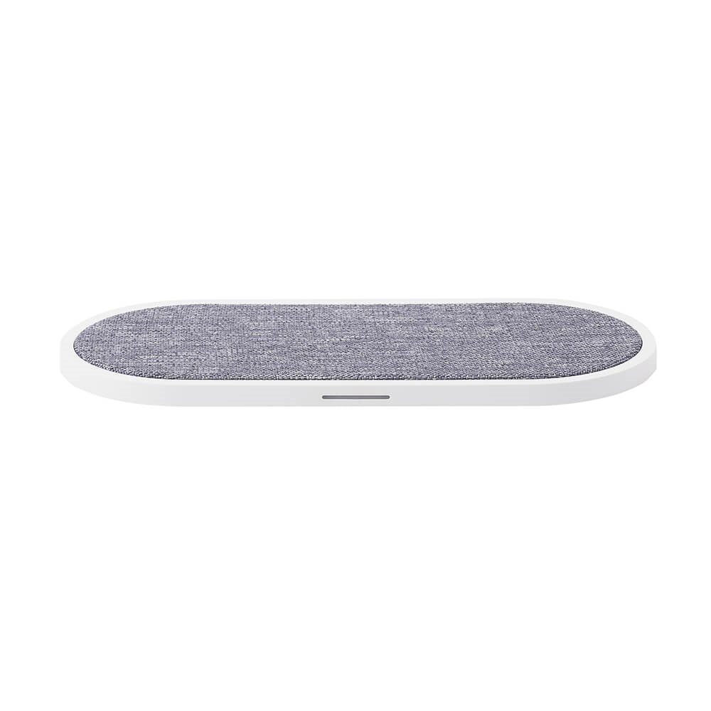 GEAR 20W Wireless Charger with Textile - 2 x 10W - White / Grey