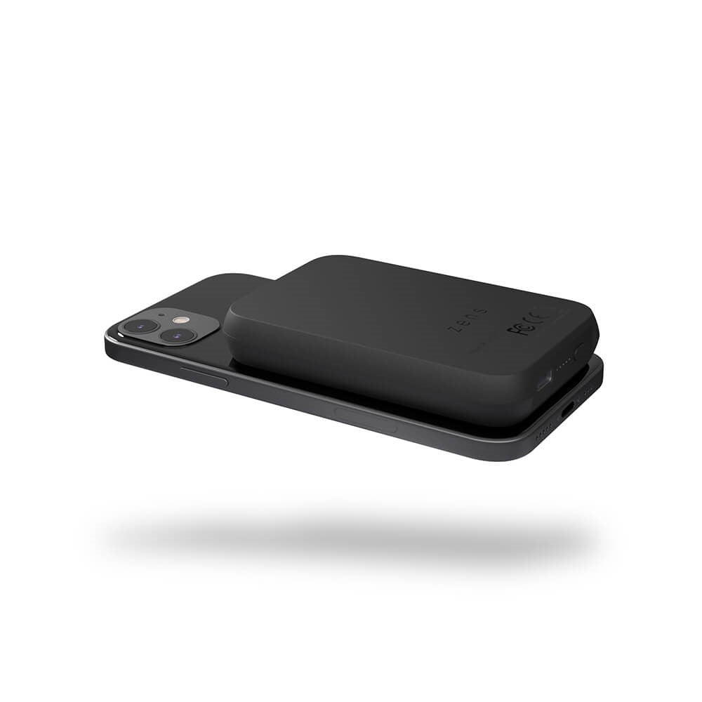 ZENS Wireless & Magnetic Qi Powerbank 4000 mAh - MagSafe Compatible - Black