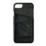 iPhone SE (2022 / 2020) / 8 / 7 / 6 / 6S GEAR Onsala COLLECTION Phone Case w. Card Holder Black Leather