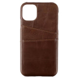 iPhone 11 GEAR Onsala Collection Phone Case w. Card Holder / Leather - Brown