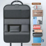 Multifunctional Rear Seat Organzier in Leather - Black