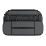 Faux Leather Back Seat Organizer w. Smartphone Holder & Storage - Black