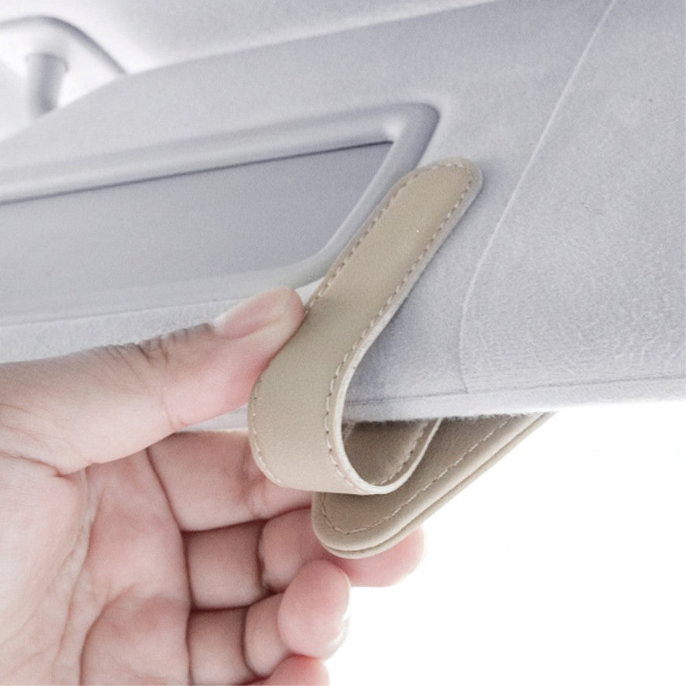 Magnet Holder for the Car's Sun Visor - Beige