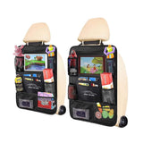 Back Seat Organizer w. Built-in Tablet Holder - Black