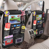 Back Seat Organizer w. Built-in Tablet Holder - Black