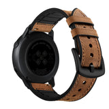 Smartwatch Leather Silicone Strap (20mm) - Brown