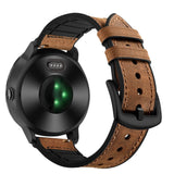 Smartwatch Leather Coated Silicone Strap (20mm QuickFit) - Brown