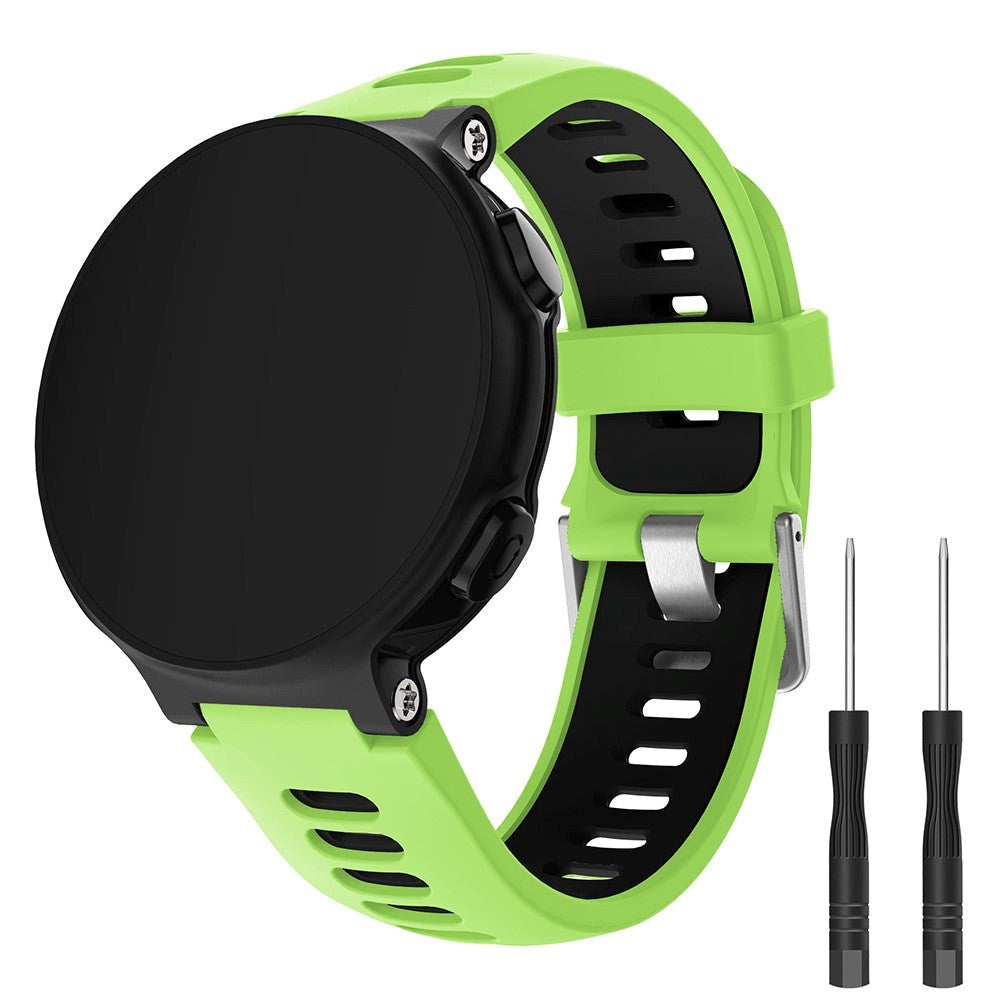 Universal Garmin 15mm Silicone Strap w. Tool - Green / Black