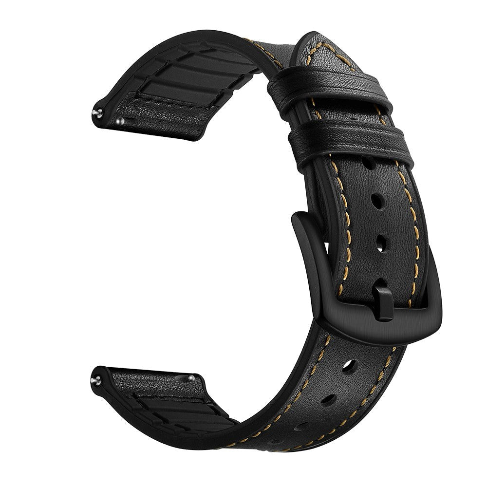 Smartwatch Universal (22mm) Leather Strap - Black