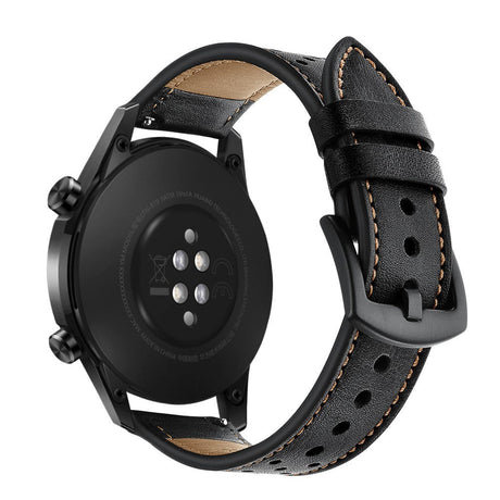 Smartwatch Universal Leather Strap (22mm) - Black / Brown