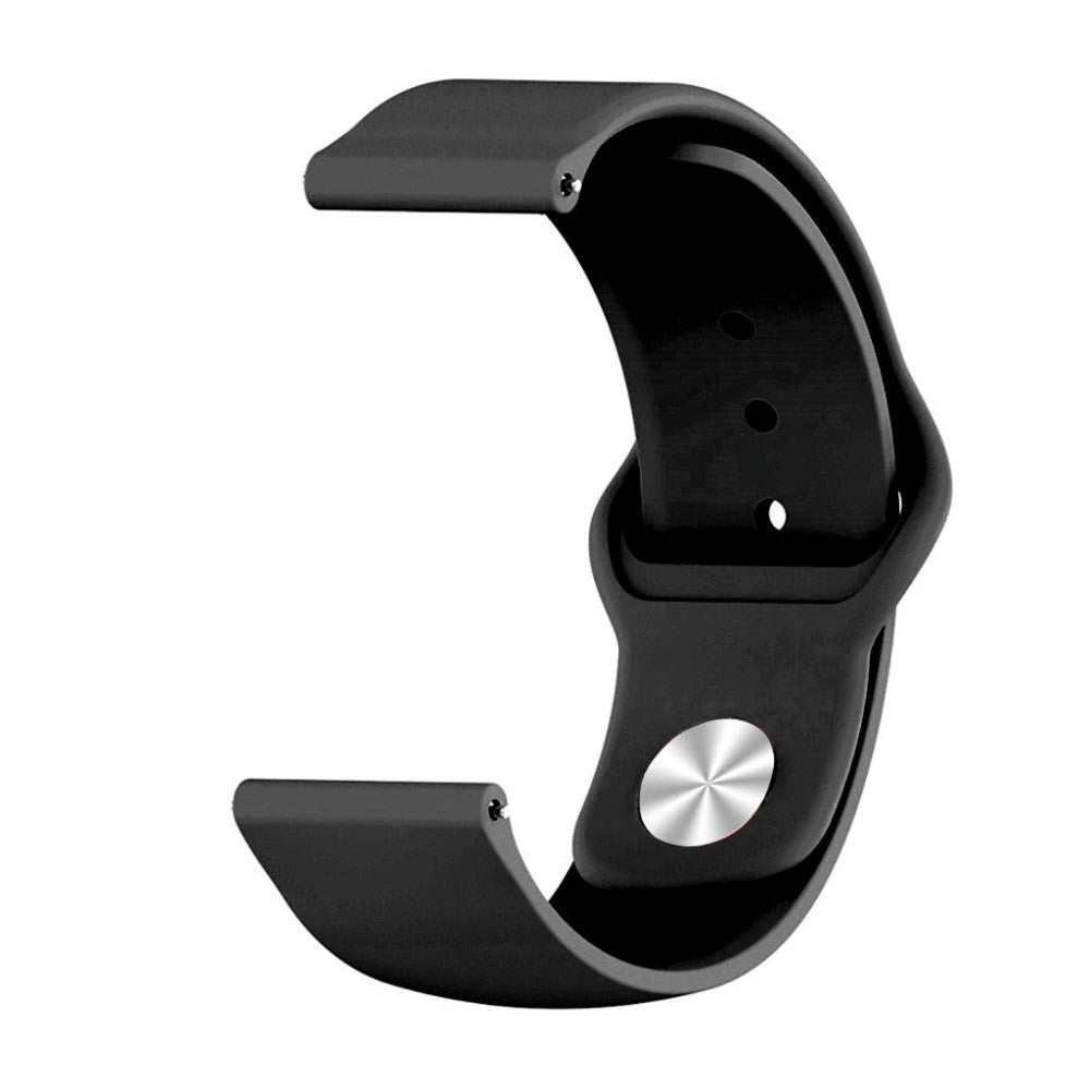 Smartwatch Buckle Silicone Strap (22mm) - Black