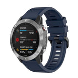 Universal Garmin 22mm QuickFit Grooved Silicone Strap - Blue