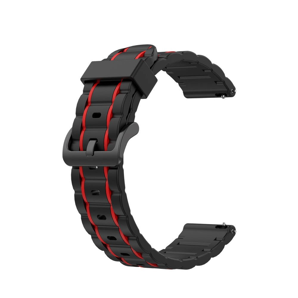 Smartwatch Silicone Strap (22mm) - Black / Red