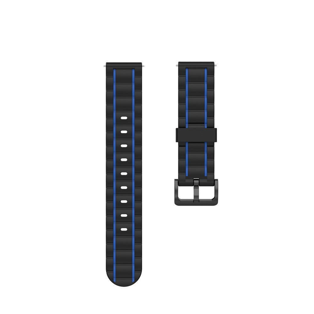 Smartwatch Silicone Strap (22mm) - Black / Dark Blue