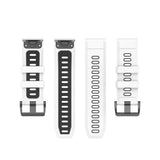 Universal Garmin Strap (26mm QuickFit) Classic Silicone Strap incl. Screwdrivers - White / Black