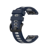 Universal Garmin Strap (26mm QuickFit) Classic Silicone Strap incl. Screwdrivers - Blue / Grey