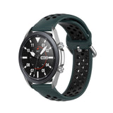 Universal Smartwatch Two-Color Silicone Strap (22mm) - Black / Dark Green