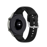 Smartwatch Buckle Silicone Strap (22mm) w. Buckle - Black