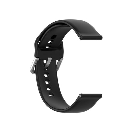 Smartwatch Buckle Silicone Strap (22mm) w. Buckle - Black - Size L