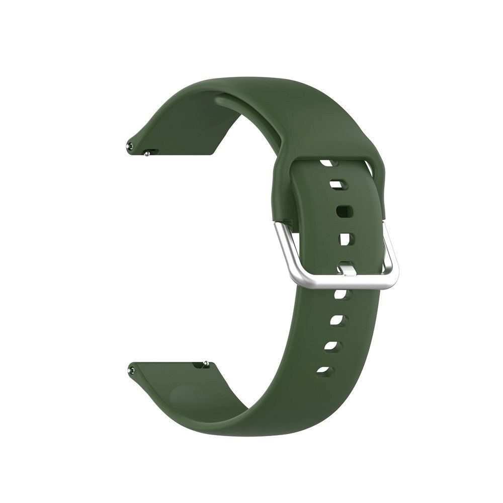 Smartwatch Buckle Silicone Strap (22mm) w. Buckle - Army Green - Size L