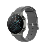 Universal Smartwatch Leather Strap (22mm) - Matte Grey