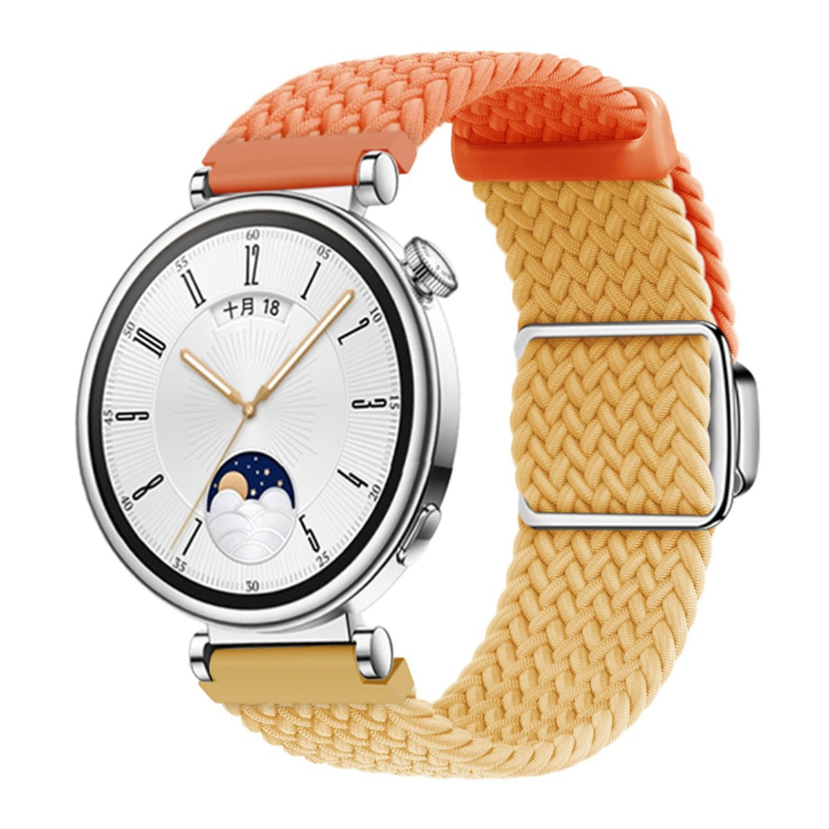 Universal 18mm EIDERWOOD Woven Watch Strap - Orange / Yellow