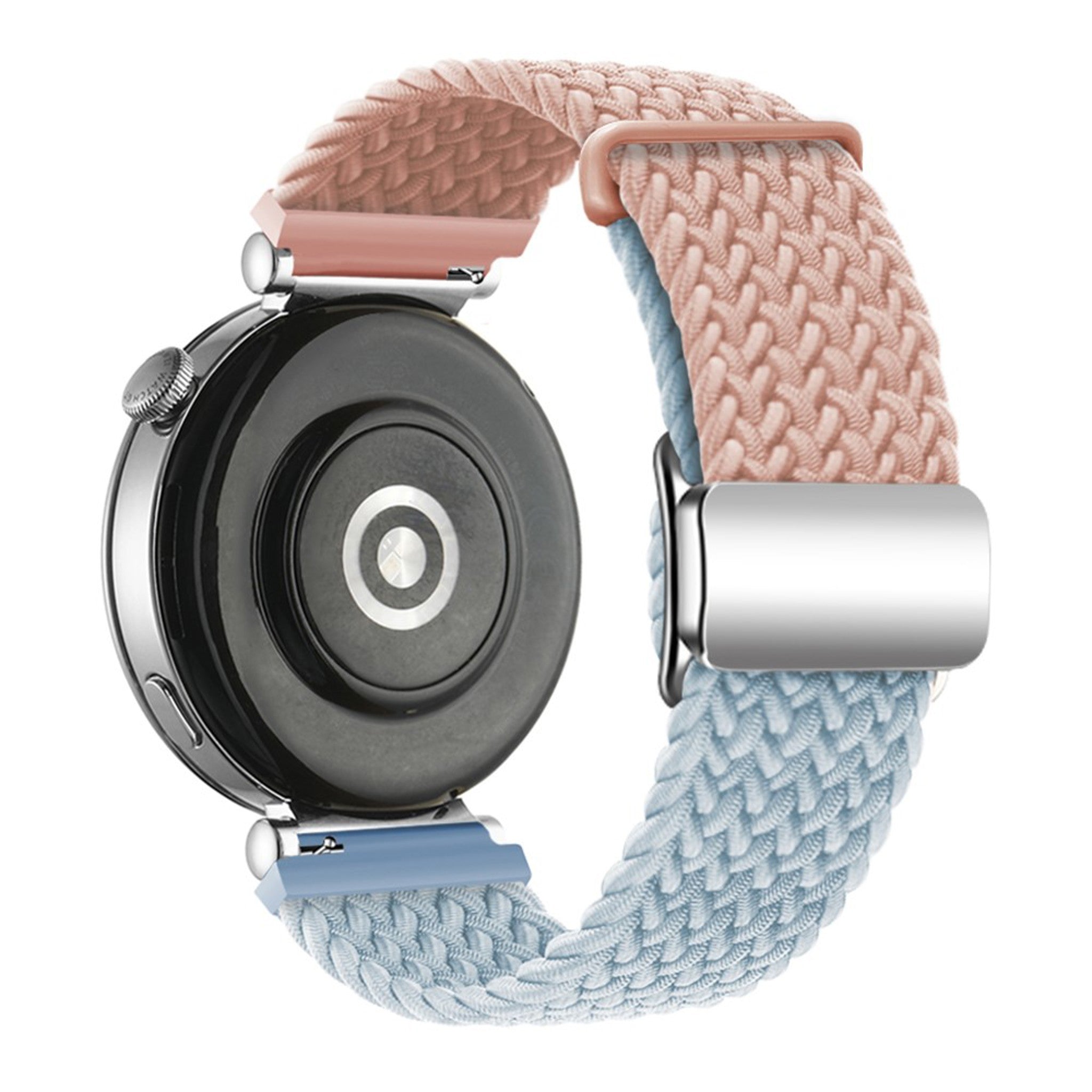 Universal 18mm EIDERWOOD Woven Watch Strap - Pink / Blue