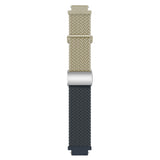 Universal 18mm EIDERWOOD Woven Watch Strap - Beige / Dark Blue
