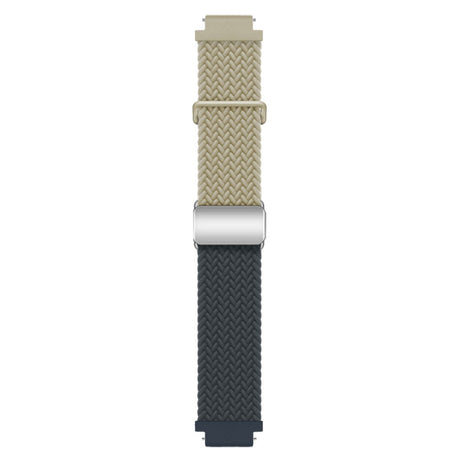Universal 18mm EIDERWOOD Woven Watch Strap - Beige / Dark Blue